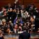 Facebook CEO Mark Zuckerberg is surrounded by members of the media as he arrives to testify before a Senate Judiciary and Commerce Committees joint hearing regarding the company’s use and protection of user data, on Capitol Hill in Washington, U.S., April 10, 2018.